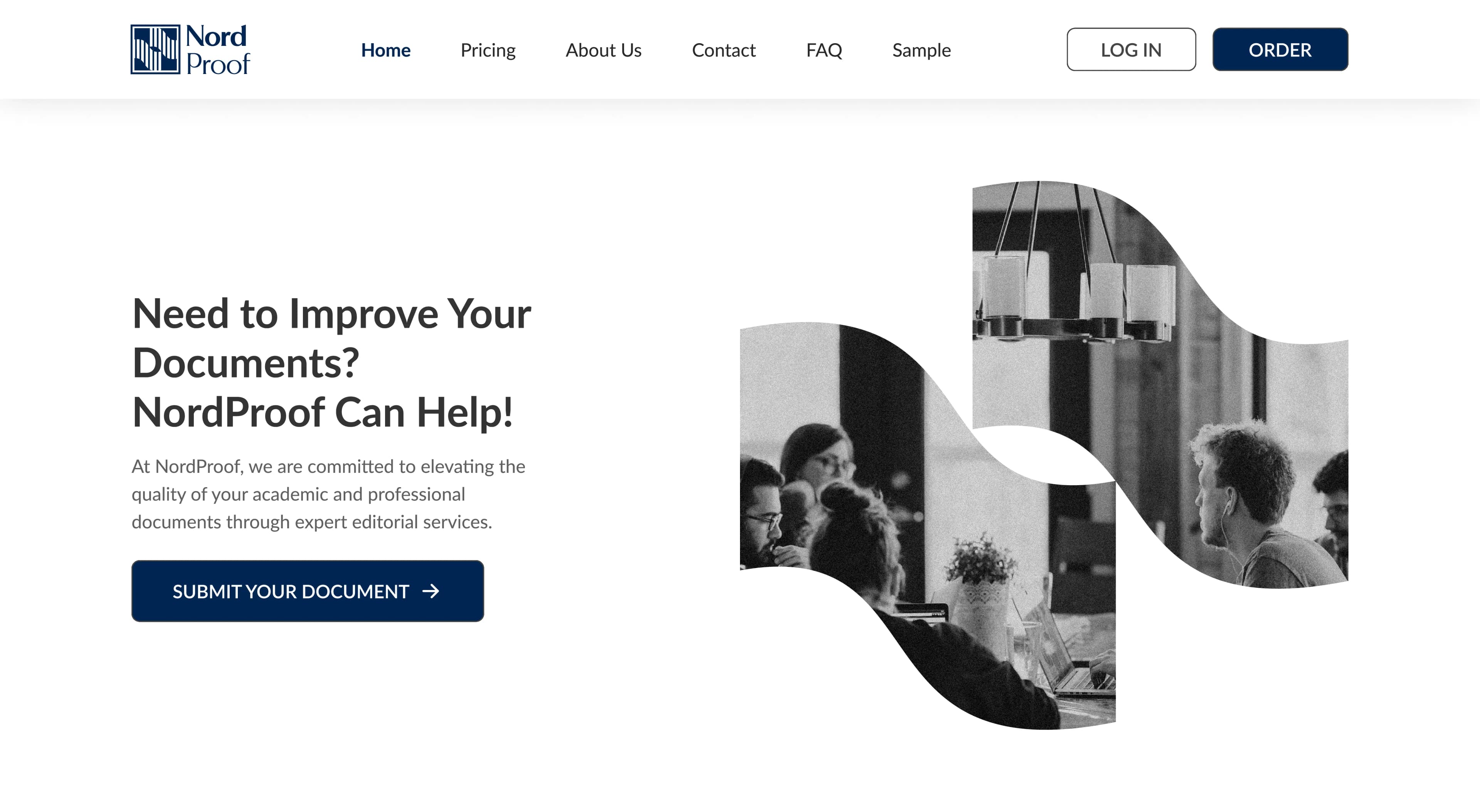 NordProof — Academic & Document Editing Service Website.